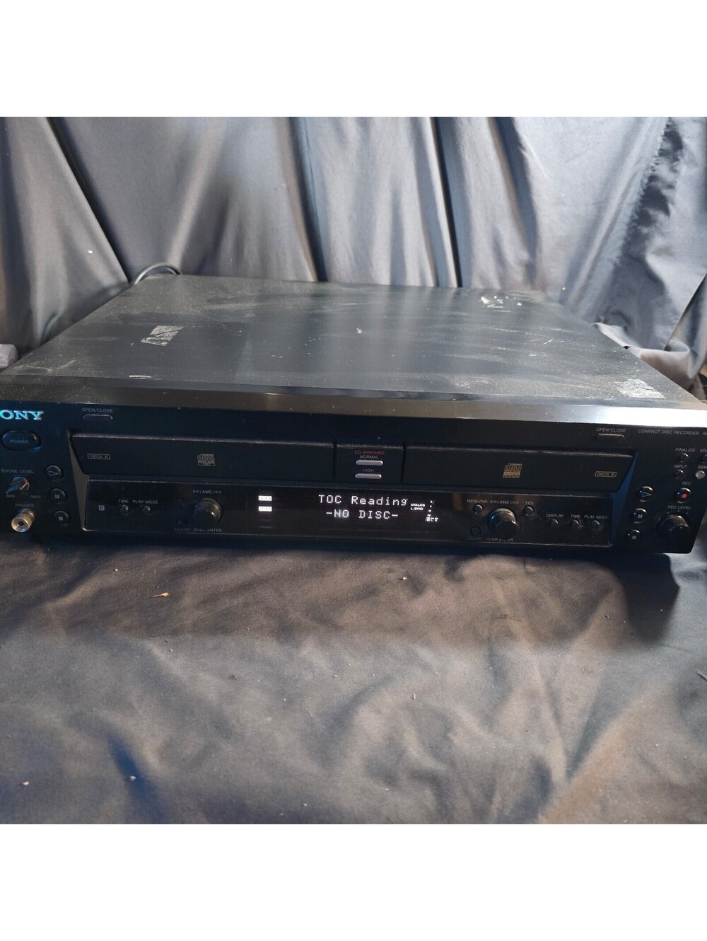 Sony RCD-W10 Dual Deck CD Recorder  No Remote Tested & Working